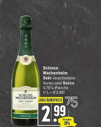 Scheck-in-Center Schloss Wachenheim Sekt Oder Secco Angebot