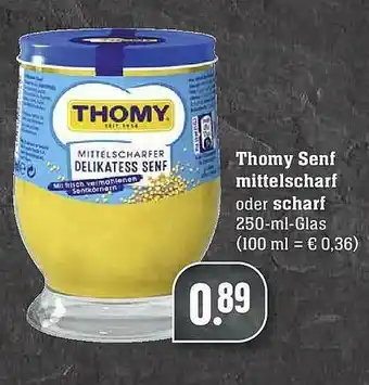 Scheck-in-Center Thomy Senf Mittelscharf Oder Scharf Angebot