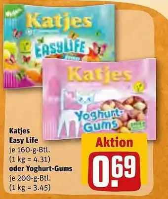 REWE Kaufpark Katjes easy life oder yoghurt-gums Angebot