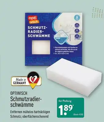 Aldi Nord Optiwisch Schmutzradierschwämme Angebot