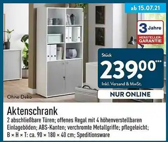 Aldi Nord Aktenschrank Angebot