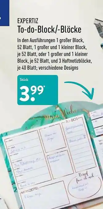 Aldi Nord Expertiz To-do-block Oder -blöcke Angebot