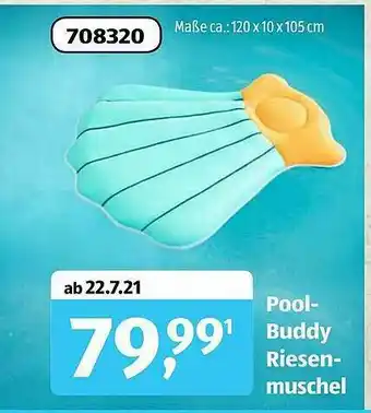 Aldi Süd Pool-buddy Riesenmuschel Angebot