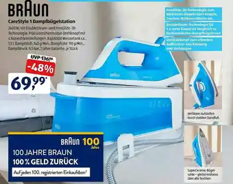 Aldi Süd Braun Carestyle 1 Dampfbügelstation Angebot