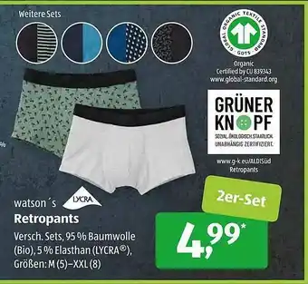 Aldi Süd Watson's Retropants Angebot