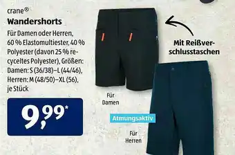 Aldi Süd Crane Wandershorts Angebot