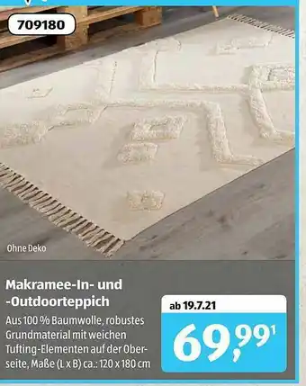 Aldi Süd Makramee-in- Und -outdoorteppich Angebot