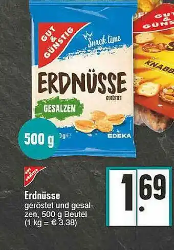 E-Center Gut & Günstig Erdnüsse Angebot