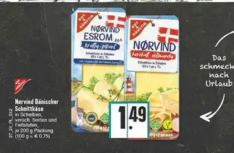 E-Center Gut & Günstif Nørvind Dänischer Schnittkäse Angebot