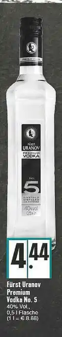 E-Center Fürst Uranov Premium Vodka No. 5 Angebot