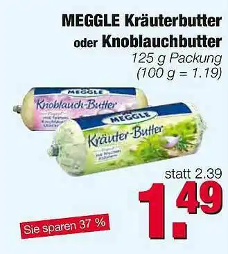 Edeka Scherer Meggle Kräuterbutter Oder Knoblauchbutter Angebot