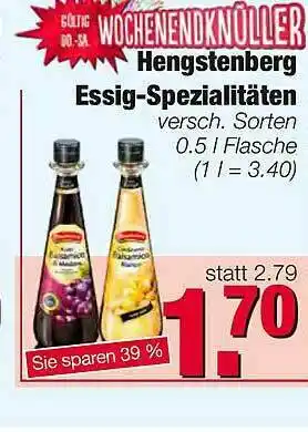 Edeka Scherer Hengstenberg Essig-spezialitäten Angebot