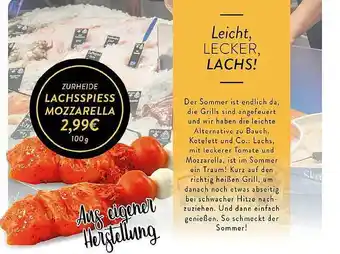 Edeka Zurheide Lachsspiess Mozzarella Angebot