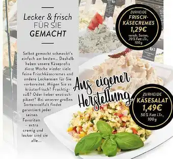 Edeka Zurheide Frisch-käsecremes Oder Käsesalat Angebot