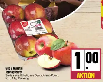 nah & gut Gut & Günstig Tafeläpfel rot 1 kg Packung Angebot