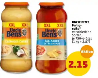 PENNY Uncle Ben's Fertigsoße 750g Glas Angebot