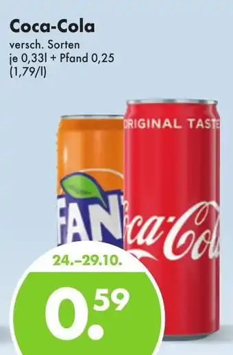 Trink und Spare Coca Cola 0,33 L Angebot