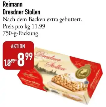 Galeria Markthalle Reimann Dresdner Stollen 750 g Packung Angebot