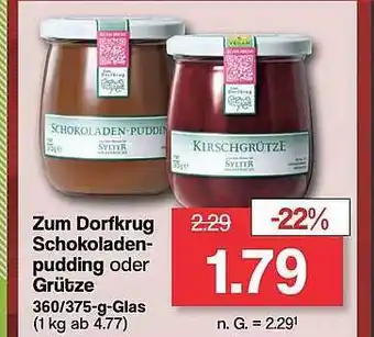 Famila Nord West Zum dorfkrug schokoladenpudding oder grütze Angebot