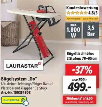 Lidl Laurastar Bügelsystem Go Angebot