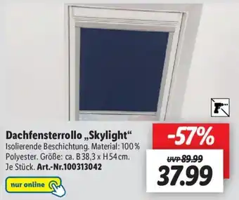 Lidl Dachfensterrollo Skylight Angebot