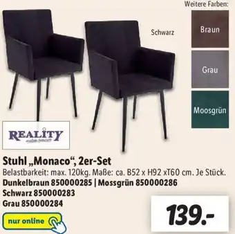 Lidl Reality Stuhl ,,Monaco" 2er set Angebot