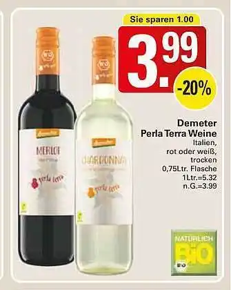 WEZ Demeter perla terra weine Angebot