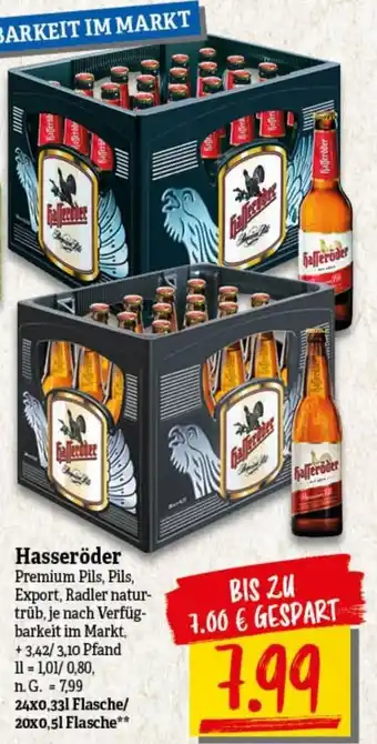 nah & gut Hasseröder Premium Pils 24x0,33L/20x0,5L Angebot