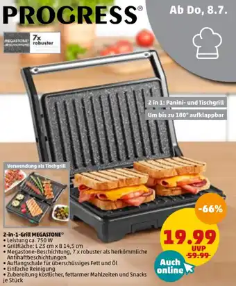 PENNY 2 in 1 Grill Megastone Angebot