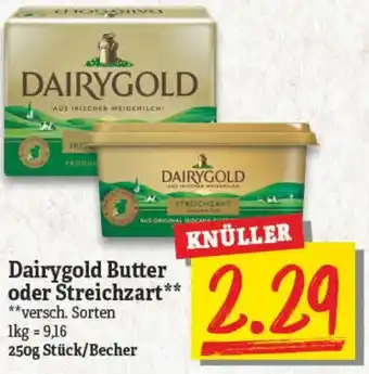 NP Discount Dairygold Butter oder Streichzart 250g Stück/Becher Angebot