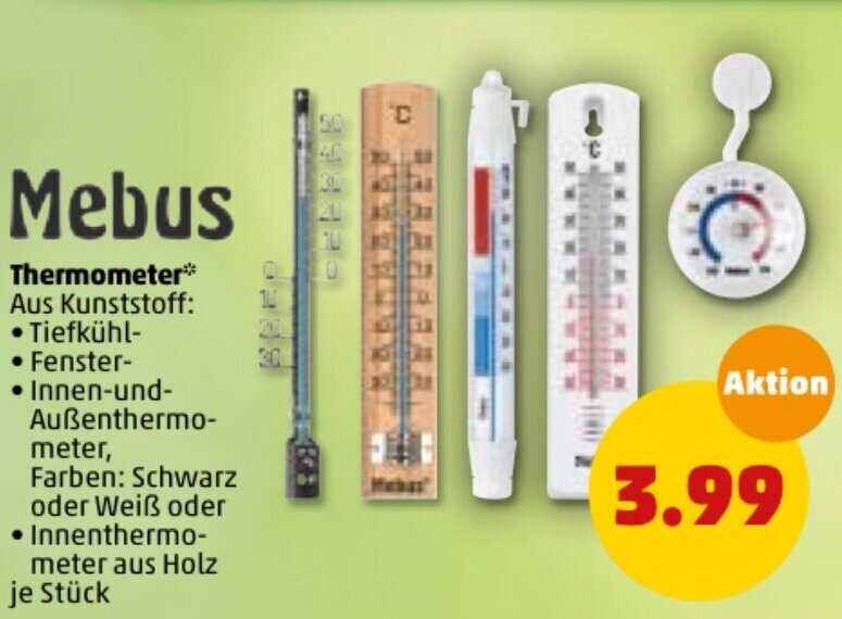 Mebus Thermometer Angebot bei PENNY