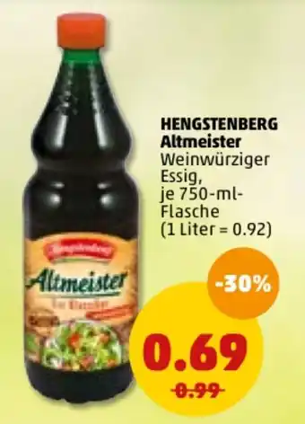 PENNY Hengstenberg Altmeister Weinwürziger Essig 750ml Angebot