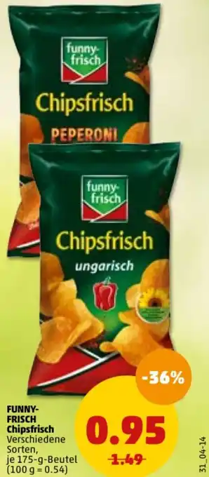 PENNY funny frisch Chipsfrisch 175g Angebot