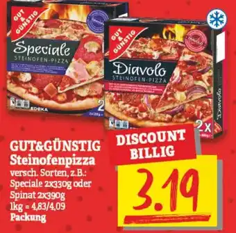 NP Discount Gut & Günstig Steinofenpizza Angebot