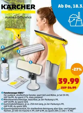 PENNY Karcher Fenstersauger KWI1 Angebot