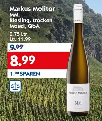 Hol'ab Getränkemarkt Markus Molitor MM Riesling, trocken Mosel QbA 0,75L Angebot