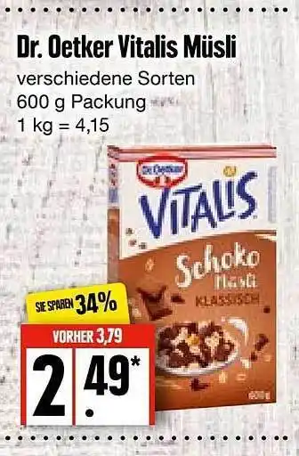 Edeka Frischemarkt Dr oetker vitalis müsli Angebot