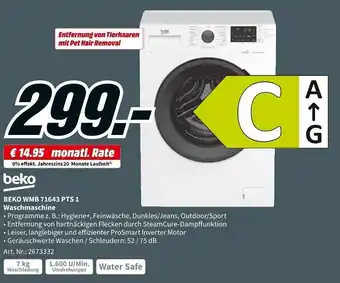 MediaMarkt Beko WMB 71643 PTS 1 Waschmaschine Angebot