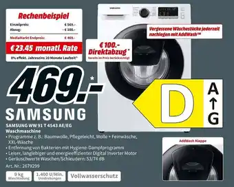 MediaMarkt Samsung WW 91 T 4543 AE/EG Waschmaschine Angebot