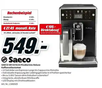 MediaMarkt Saeco SM 5570/10 PicoBaristo Deluxe Kaffeevollautomat Angebot