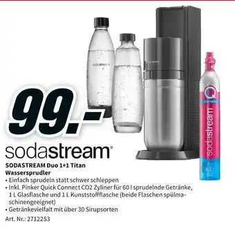 MediaMarkt Sodastream Duo 1+1 Titan Wassersprudler Angebot