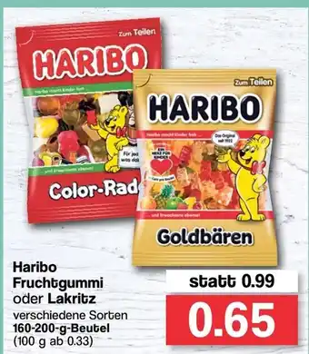 Famila Nord West Haribo Fruchtgummi oder Lakritz 160-200g Beutel Angebot