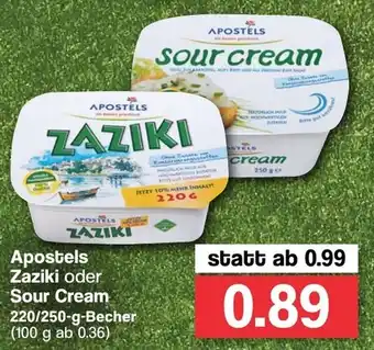 Famila Nord West Apostels Zaziki oder Sour Cream 220/250g Becher Angebot