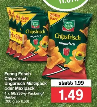 Famila Nord West Funny Frisch Chipsfrisch ungarisch Multipack oder Maxipack 4x50/250g Angebot