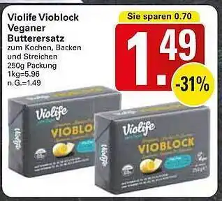 WEZ Violife vioblock veganer buttersatz Angebot