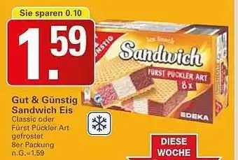 WEZ Gut & günstig sandwich eis Angebot