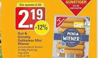 WEZ Gut & günstig delikatess mini wiener Angebot