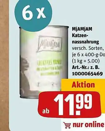 REWE Mjamjam katzennassnahrung Angebot