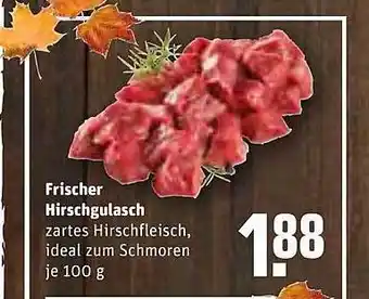 REWE Frischer hirschgulasch Angebot