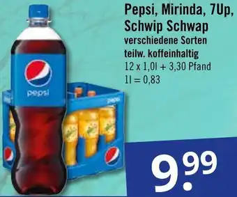 GetränkePartner Pepsi, Mirinda, 7Up, Schwip Schwap 12x1,0 L Angebot